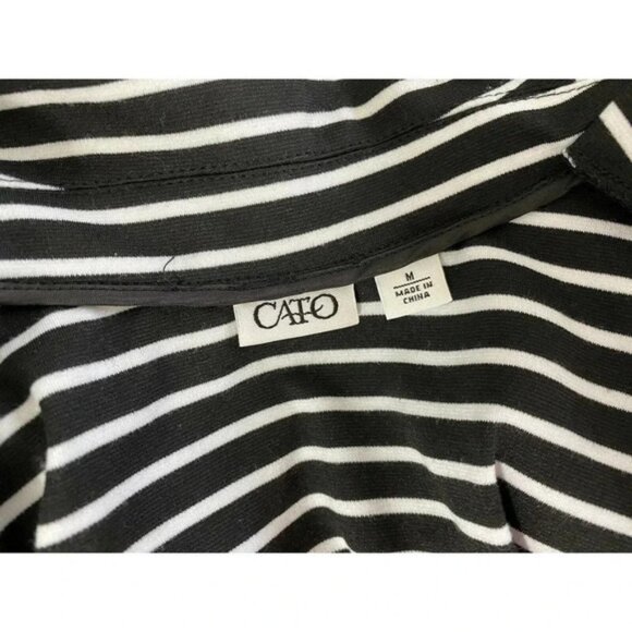 Cato stripped 3/4 sleeve Blazer Single Button - Picture 6 of 7
